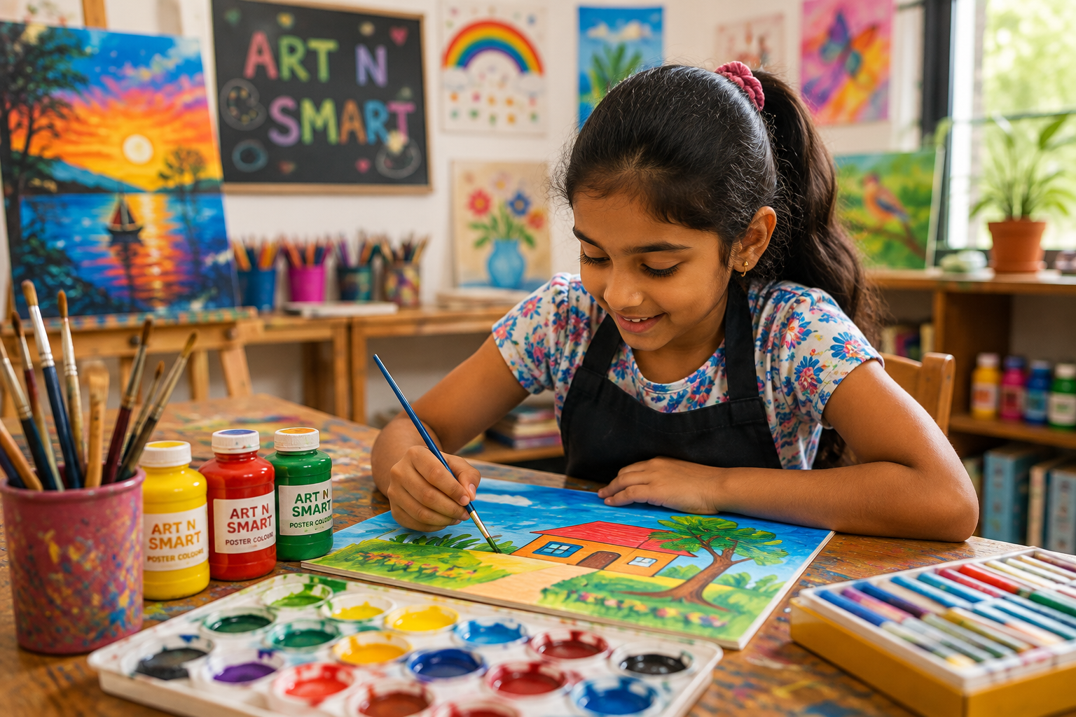 Painting - Colouring class photo