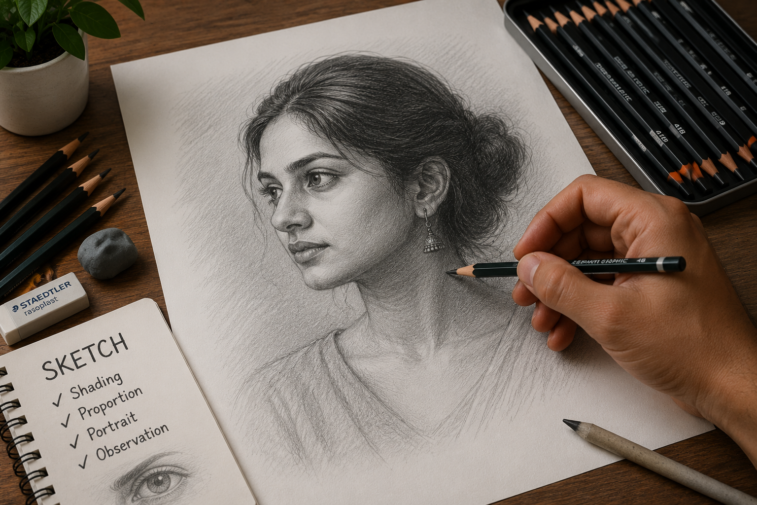 Sketch - Shading - Portrait artwork photo